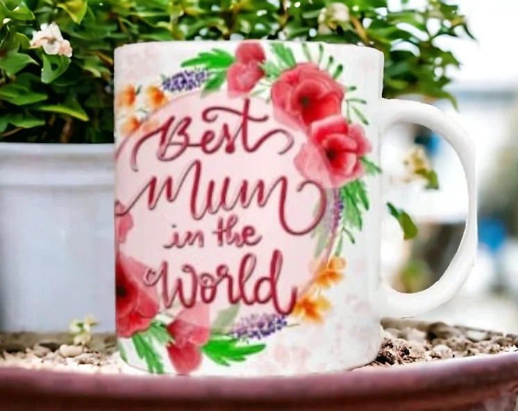 Cana personalizata, Cea mai buna mama din lume, Ceramica, Alb, 350 ml