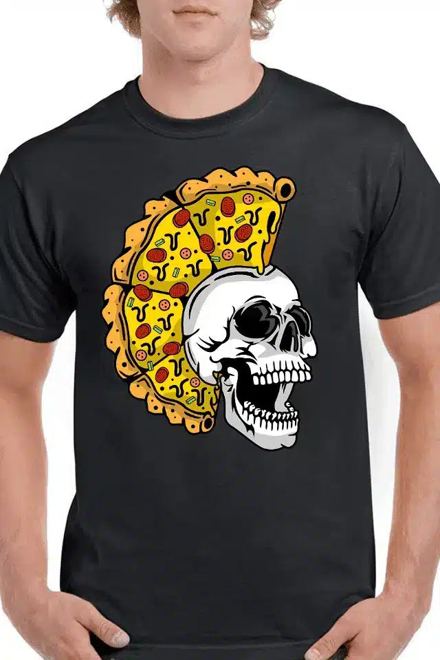Tricou personalizat Bărbați - Skull pizza