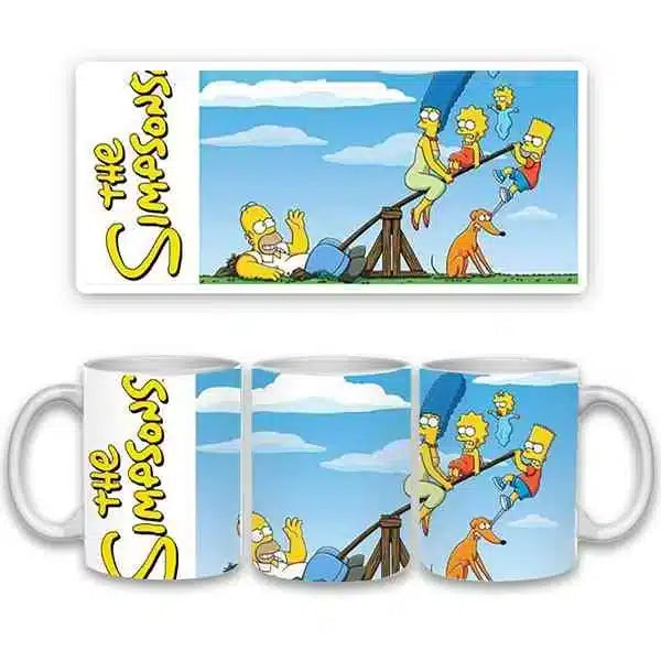 Cana personalizata, The Simpsons, Ceramica, Alb, 350 ml
