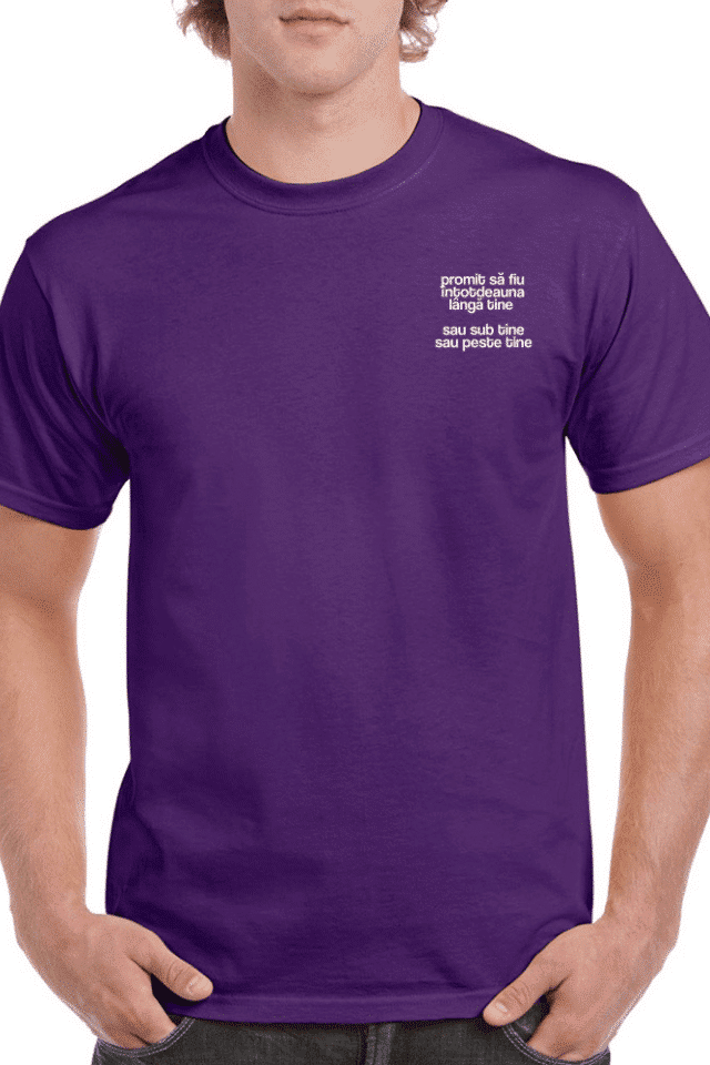 Tricou personalizat Bărbați - Promit să fiu lângă tine