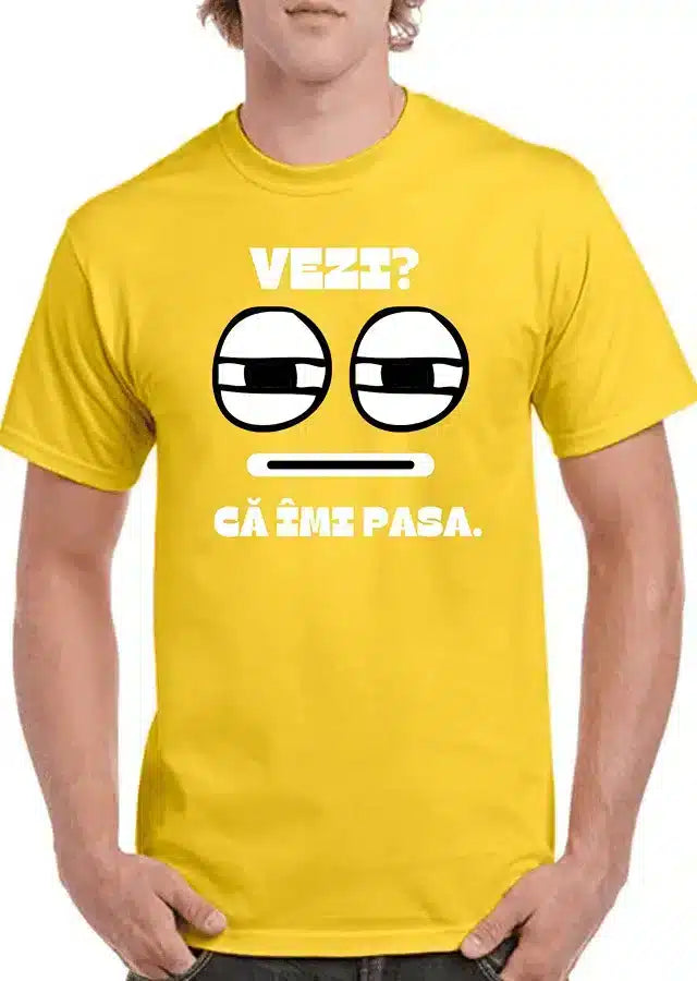 Tricou personalizat Bărbați - Vezi că îmi pasă ?