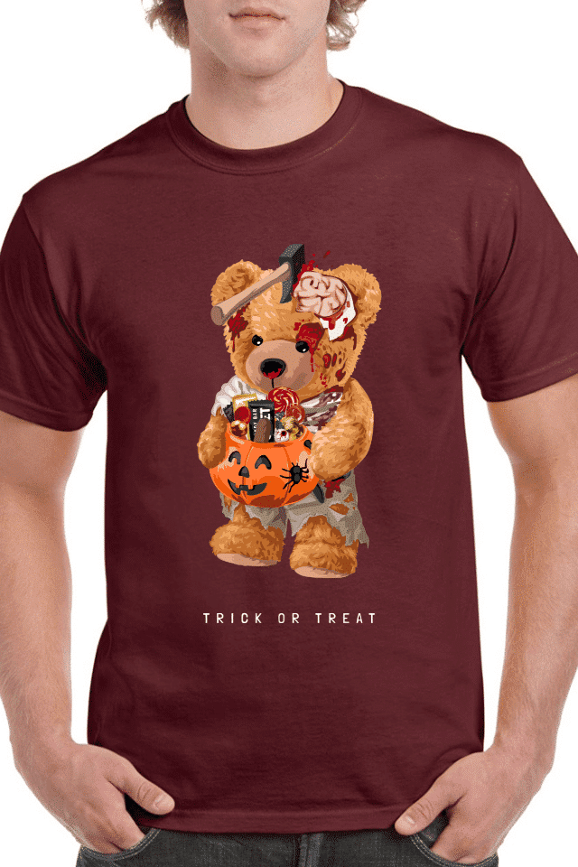 Tricou personalizat Bărbați - Spooky Teddy Bear