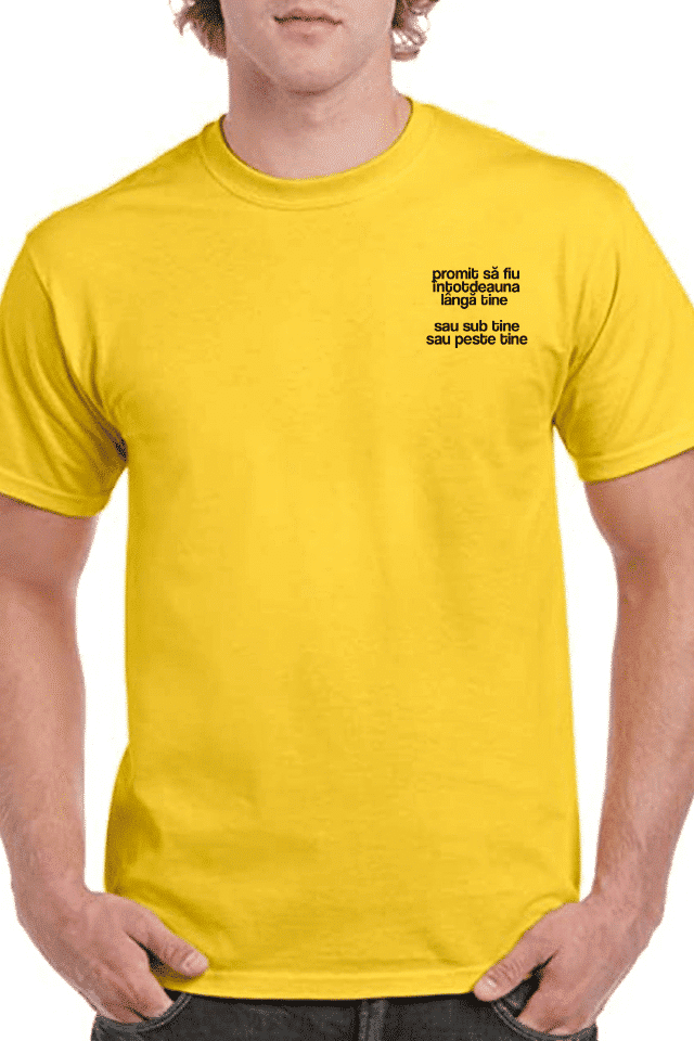 Tricou personalizat Bărbați - Promit să fiu lângă tine