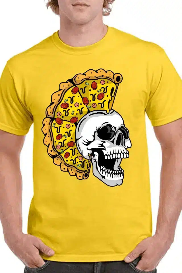 Tricou personalizat Bărbați - Skull pizza