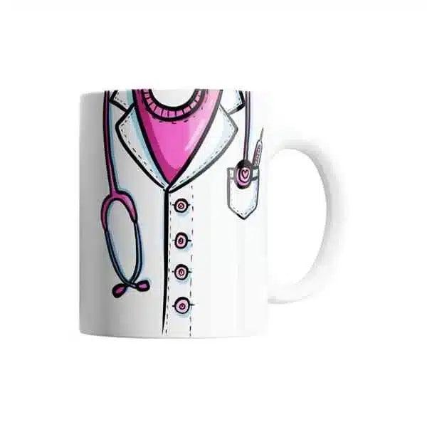 Cana personalizata, Doctor, Ceramica, Alb, 350 ml