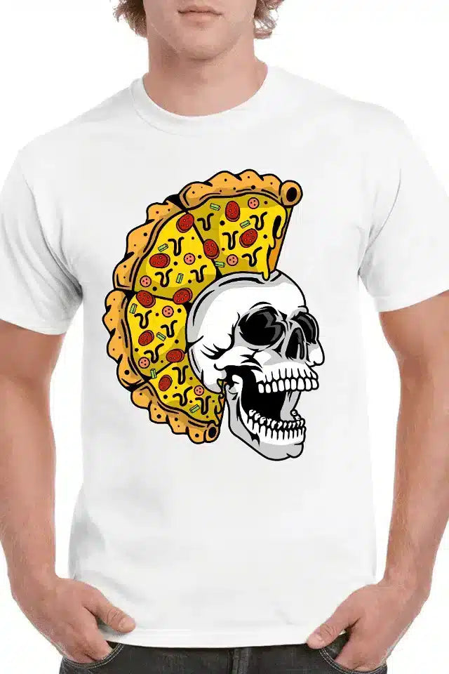 Tricou personalizat Bărbați - Skull pizza
