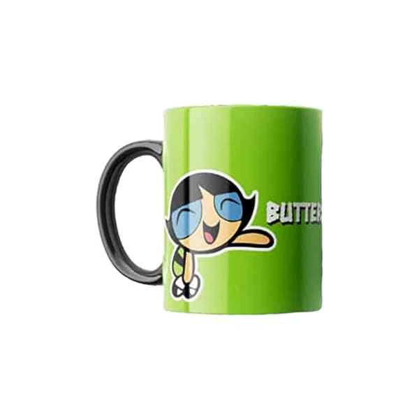 Cana personalizata, Fetitele PowerPuff, Buttercup, Ceramica, Alb, 350 ml