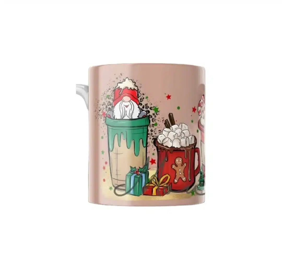Cana personalizata, Bautura calda de Craciun, Ceramica, Alb, 350 ml