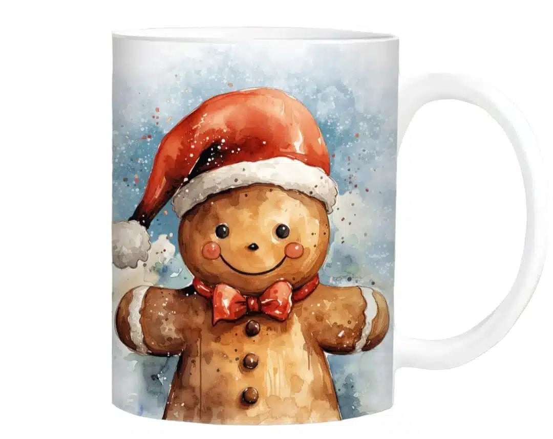 Cana personalizata, Turta dulce de Craciun, Ceramica, Alb, 350 ml