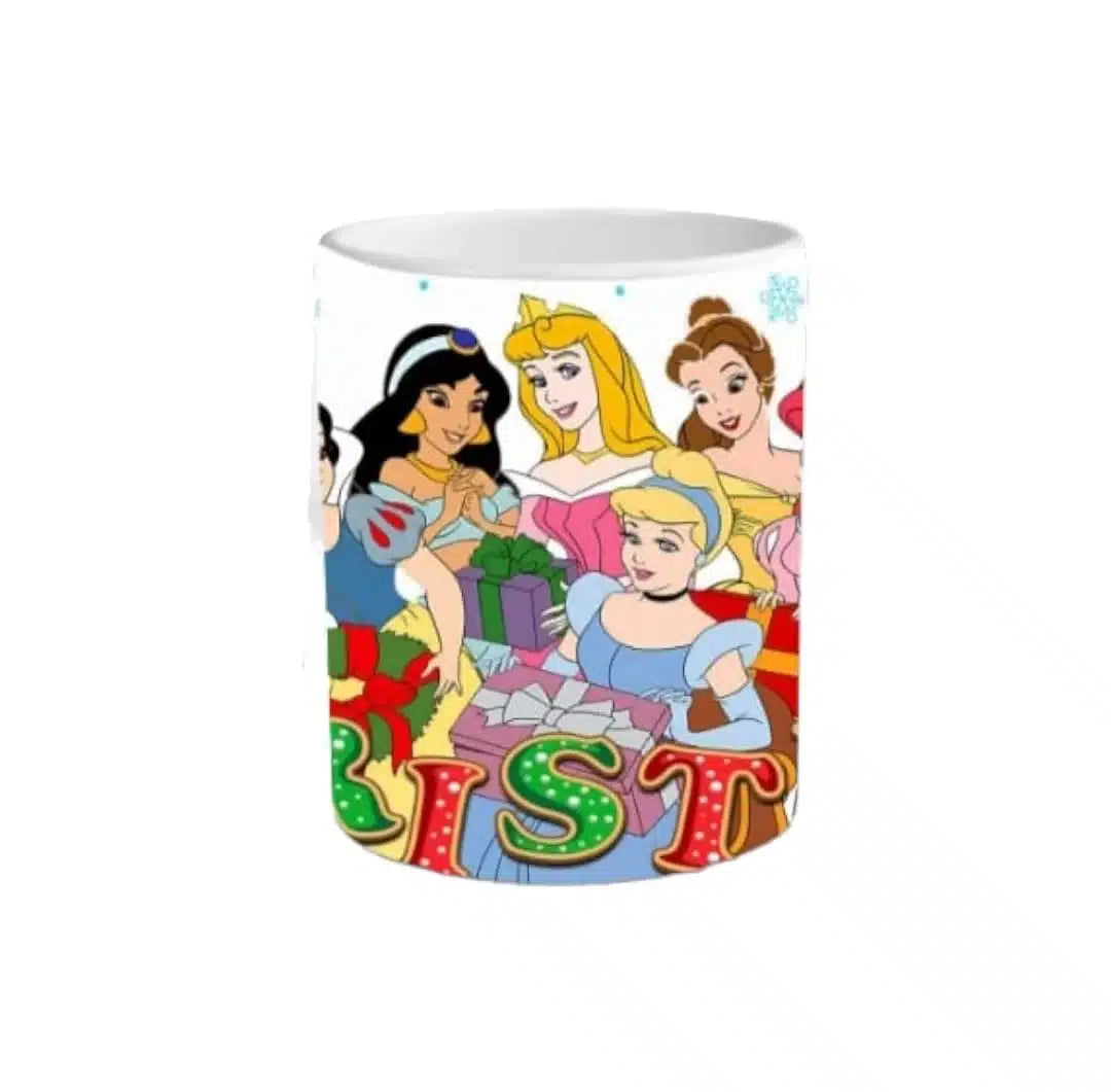 Cana personalizata, Printese de Craciun Model 1, Ceramica, Alb, 350 ml