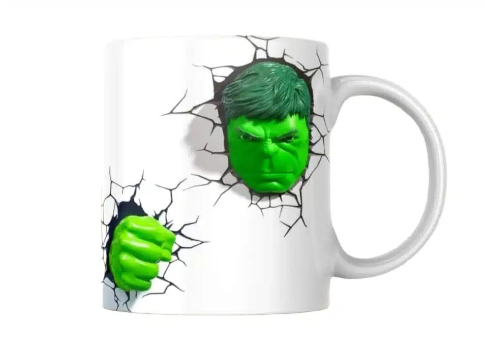 Cana personalizata, Hulk, Ceramica, Alb, 350