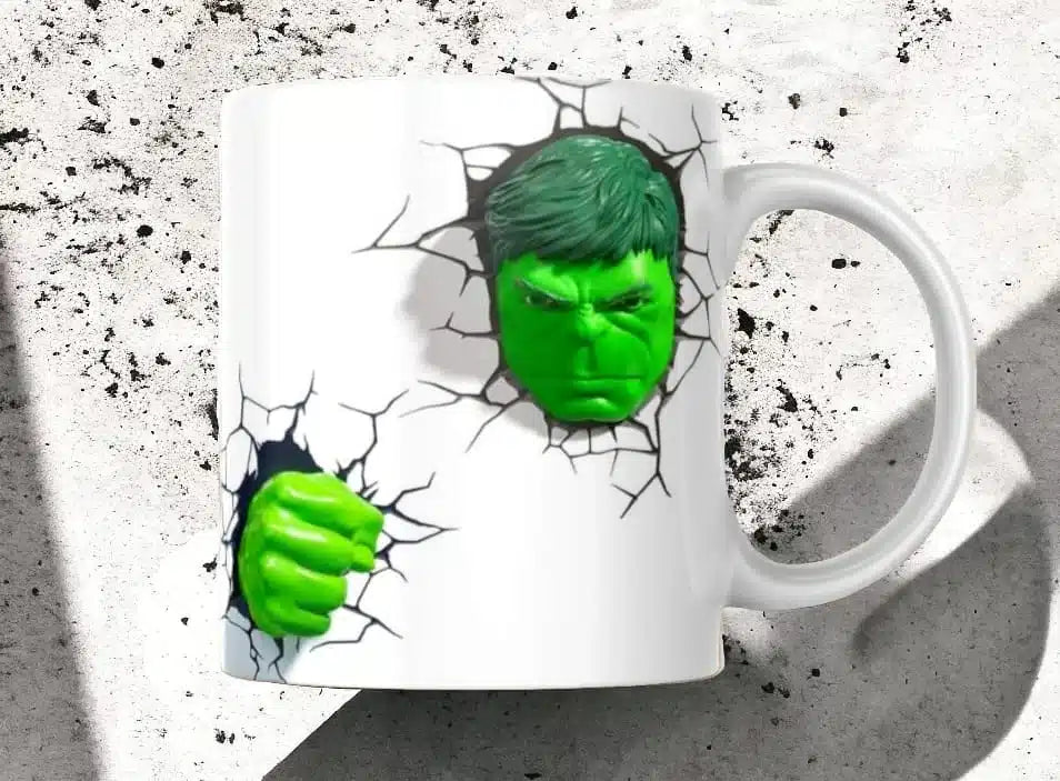 Cana personalizata, Hulk, Ceramica, Alb, 350