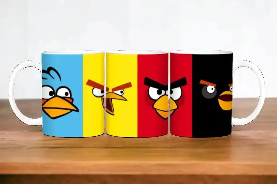 Cana personalizata, Angry Birds, Ceramica, Alb, 350