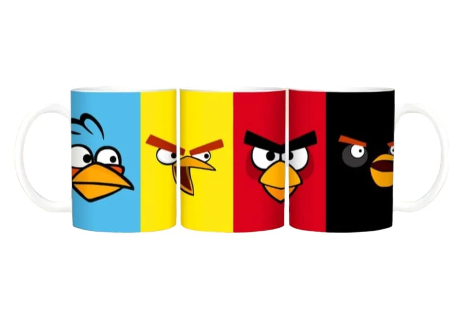 Cana personalizata, Angry Birds, Ceramica, Alb, 350