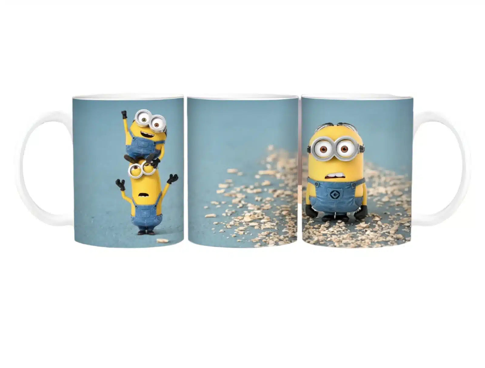 Cana personalizata, Minions Model 1, Ceramica, Alb, 350 ml