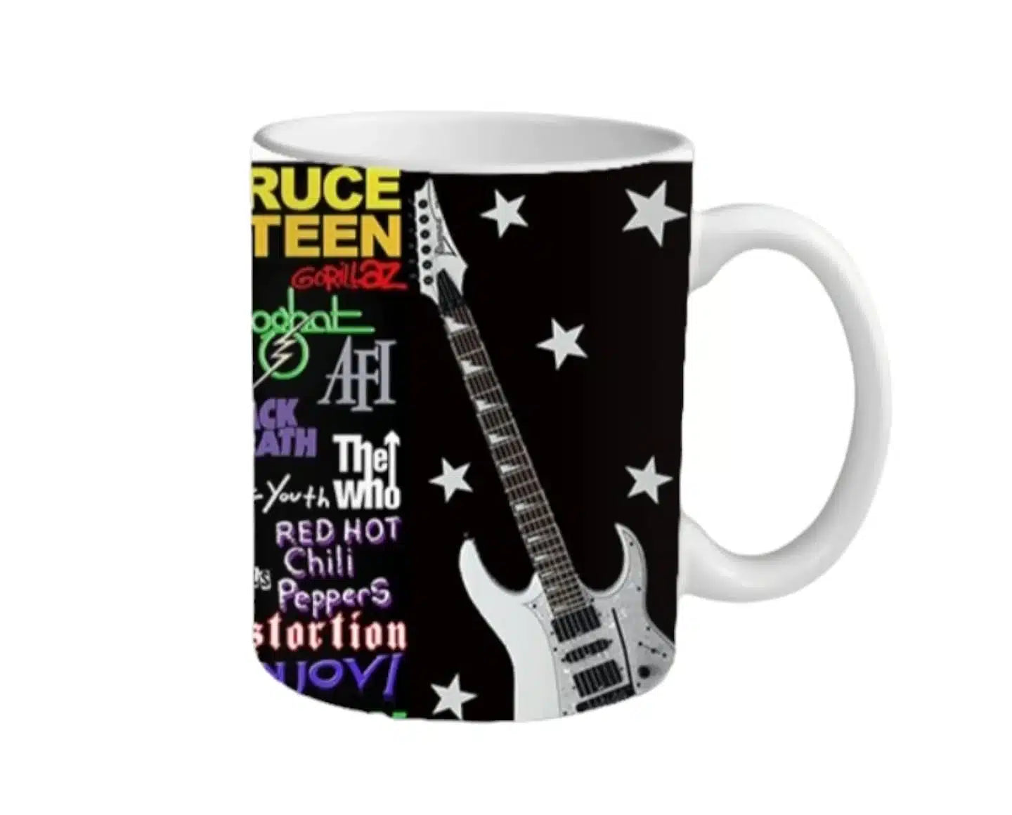 Cana personalizata, Rock'n Roll Vibes, Ceramica, Alb, 350 ml