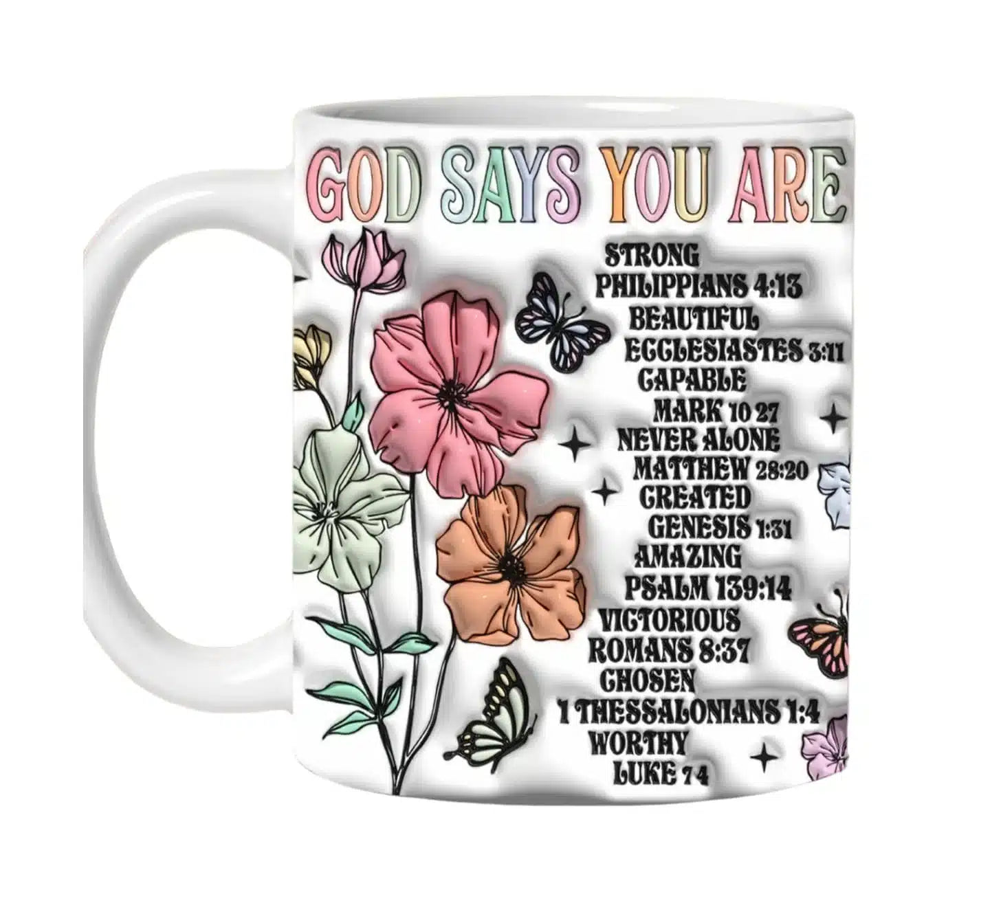 Cana personalizata, God says you are, Ceramica, Alb, 350 ml