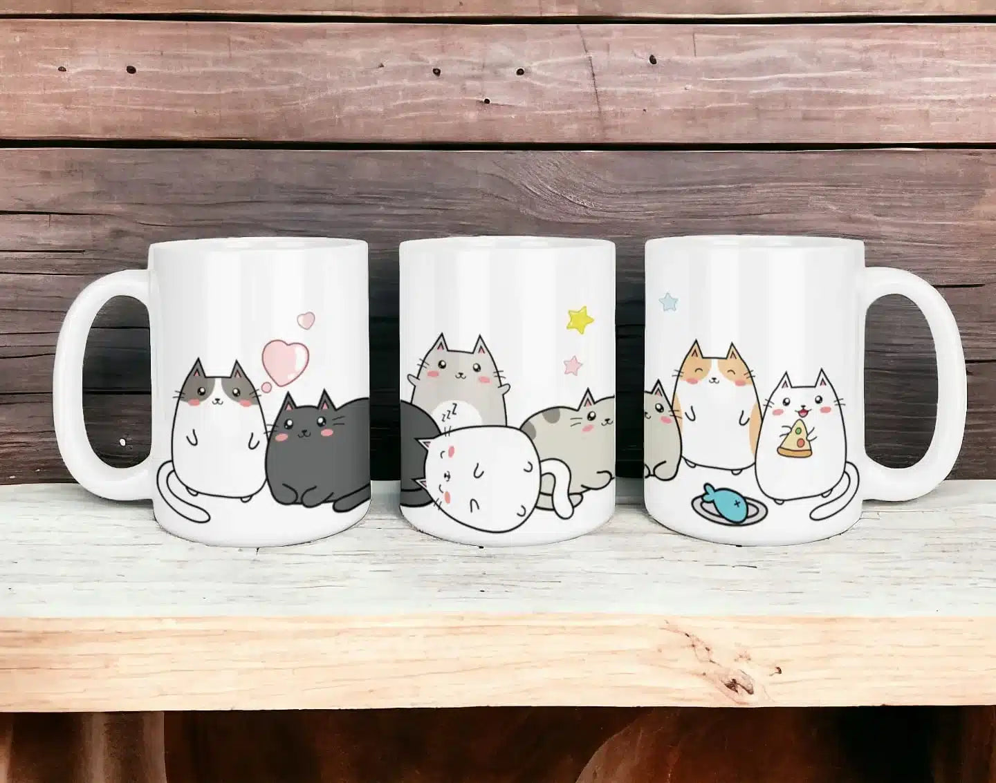 Cana personalizata, Love cats, Ceramica, Alb, 350 ml