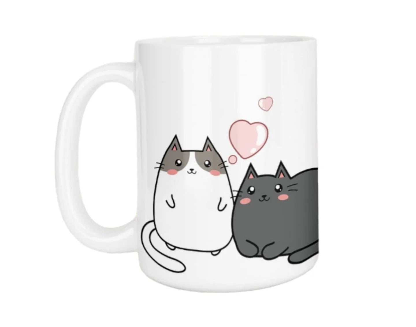 Cana personalizata, Love cats, Ceramica, Alb, 350 ml