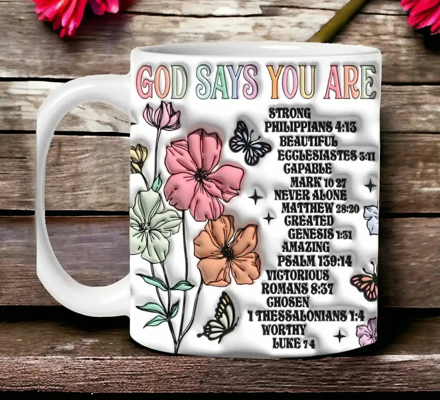 Cana personalizata, God says you are, Ceramica, Alb, 350 ml