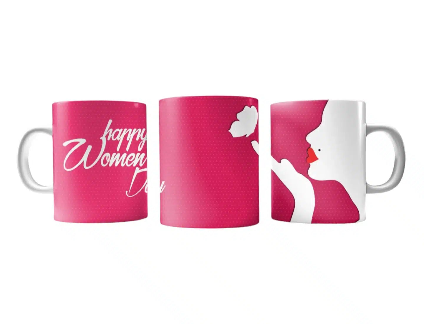 Cana personalizata, Happy women day, Ceramica, Alb, 350 ml