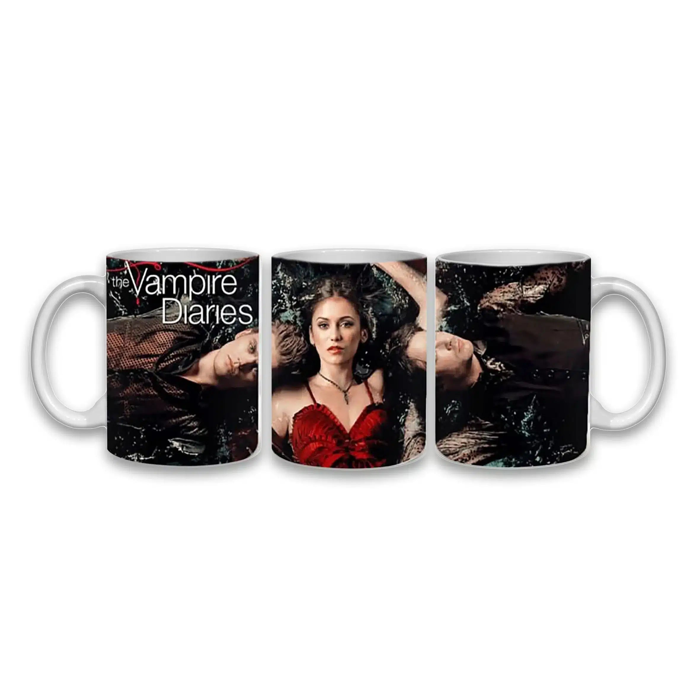 Cana personalizata, The Vampire Diaries 1, Ceramica, Alb, 350 ml